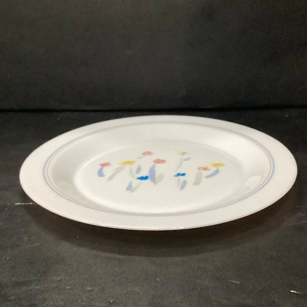 Arcopal France Pastoral Dinner Plate, Vintage Floral Dinnerware, White Tableware